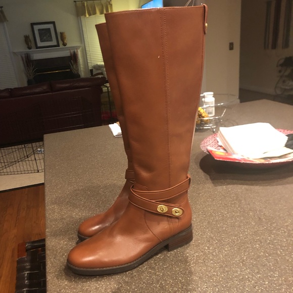 Real Leather Coach Calf-Length Boots, Never Worn